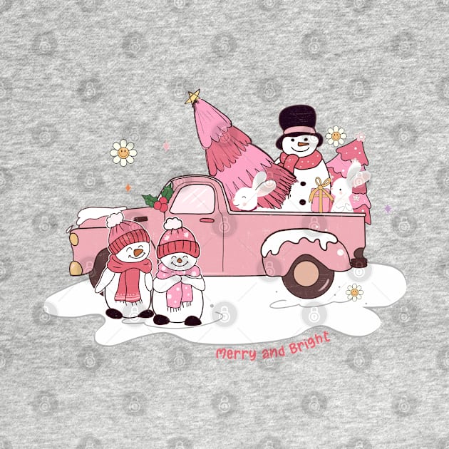 Merry and Bright Pink Christmas by MZeeDesigns